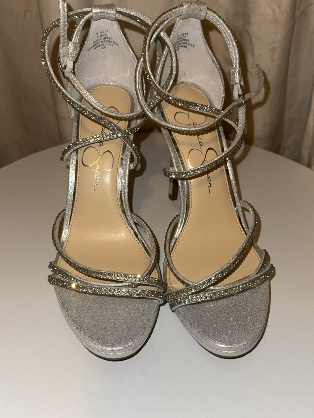 Jessica Simpson Jaeya Strappy Rhinestone Dress Sandal
